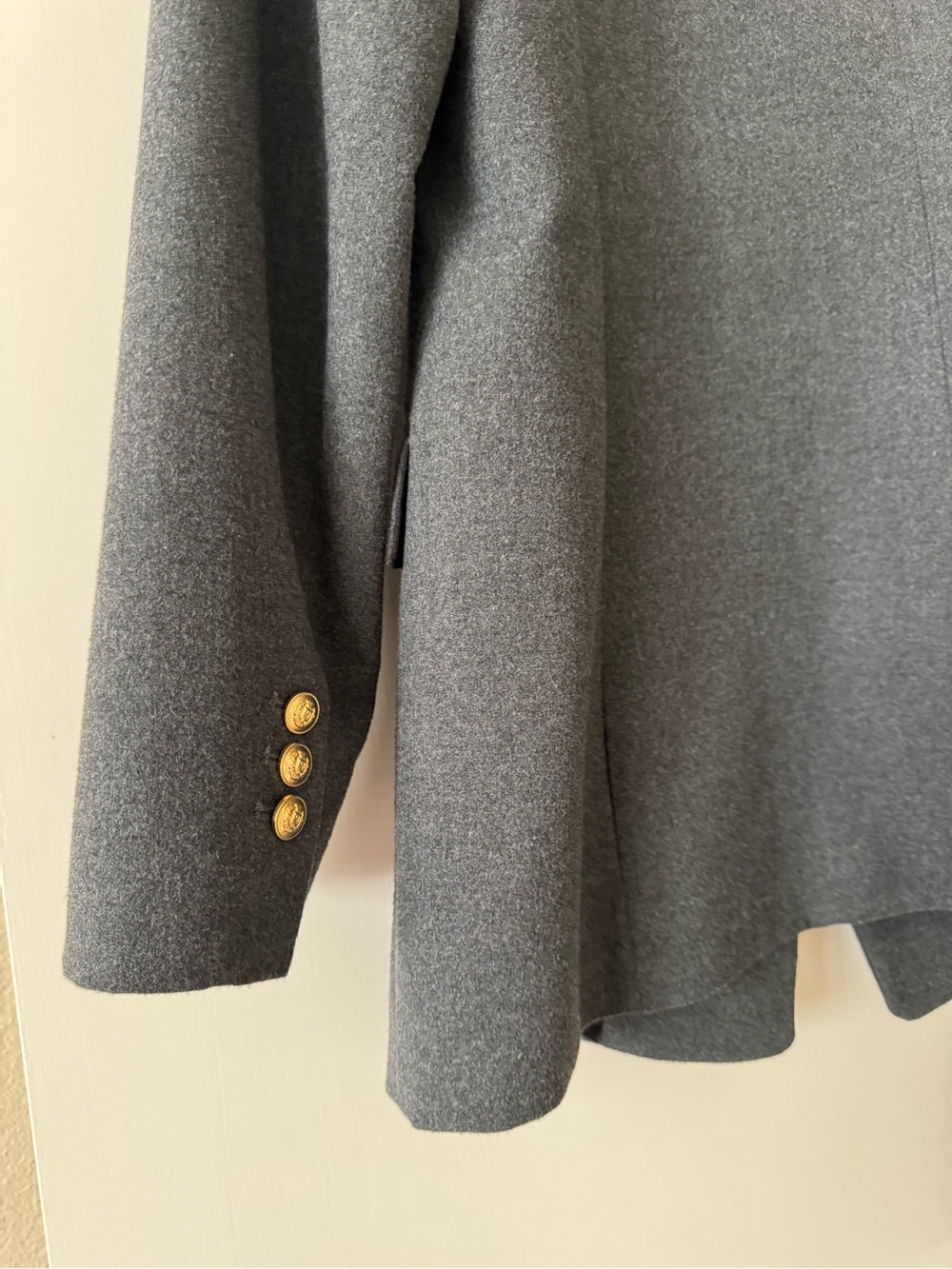 Zara Dark Gray Double-Breasted Blazer with Gold Buttons - Picture 5 of 6